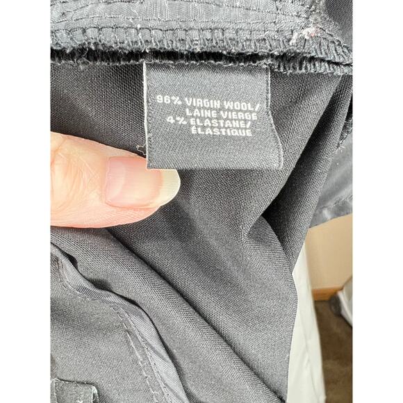 Lafayette. 148 womens size 8 pants black wool  flare leg side pockets corpcore - Picture 4 of 10